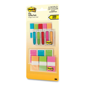 Post-it® Standard And Arrow Flag Combo Pack, 0.47" And 0.94", Assorted Colors, 320-pack freeshipping - TVN Wholesale
